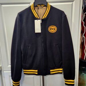 GUCCI Logo-Patch Bomber Jacket